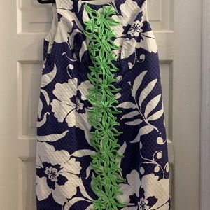 Lilly Pulitzer Navy and White Scoop Neck Dress